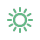 Sun icon to represent solar-powered mowing.